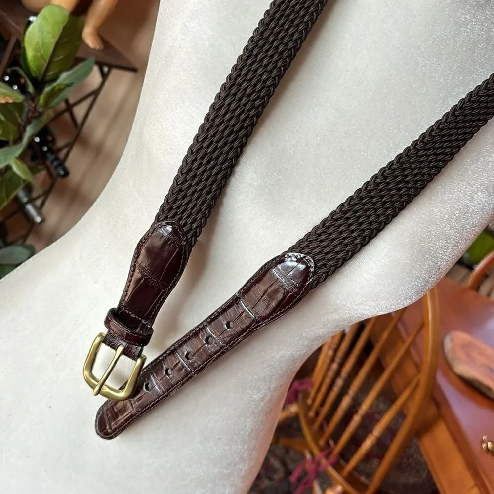 Brighton Mens Elastic Cord w/ Croco Belt - 38